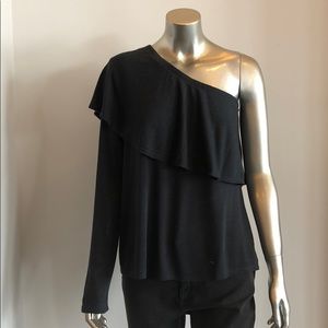 NWT MICKEY & JENNY one shldr ruffle top.